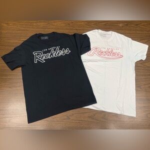 Young & Reckless 2 piece T-Shirt Lot Mens Medium